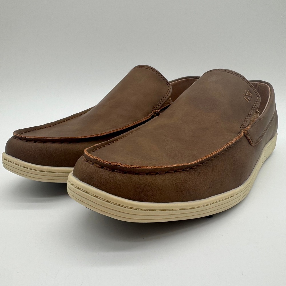 IZOD Seapoint Men's 11 Tan Memory Foam Slip On Loafers Casual Comfort Shoes NIB‎